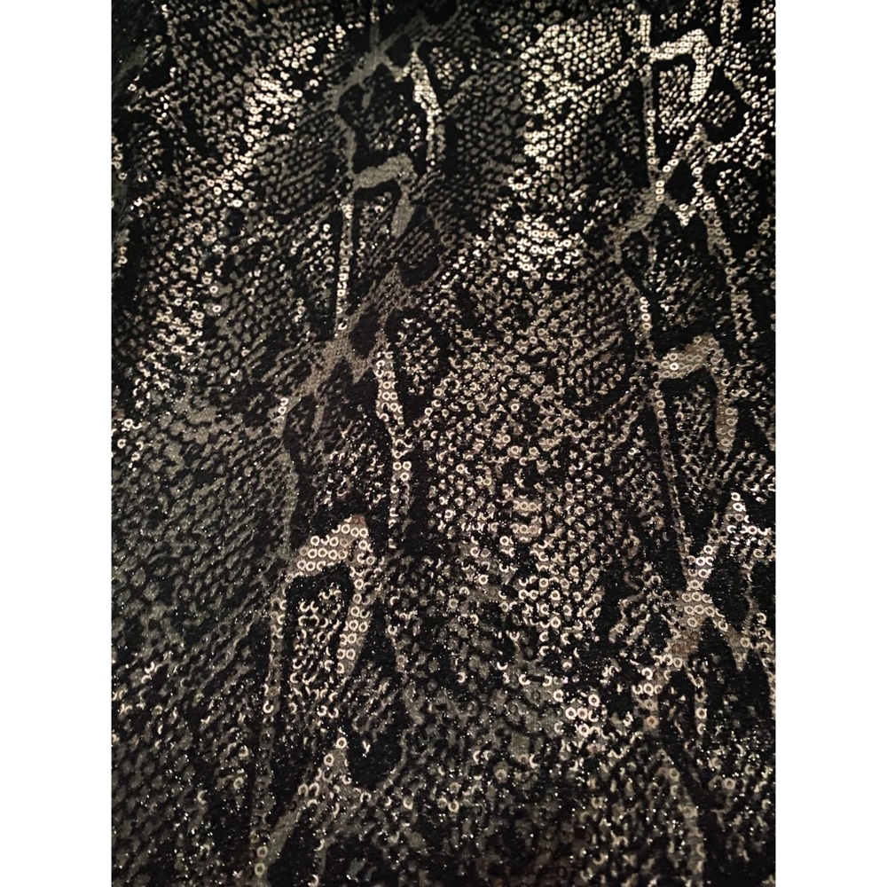 NWT Alice + Olivia Black Sequin Snakeskin Bodycon Dress - Picture 3 of 6